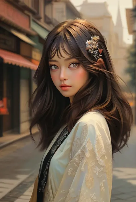 (masterpiece, best quality, very detailed: 1.6), illustration, (single, 1 girl, beautiful and delicate eyes: 1.2), city, distanc...