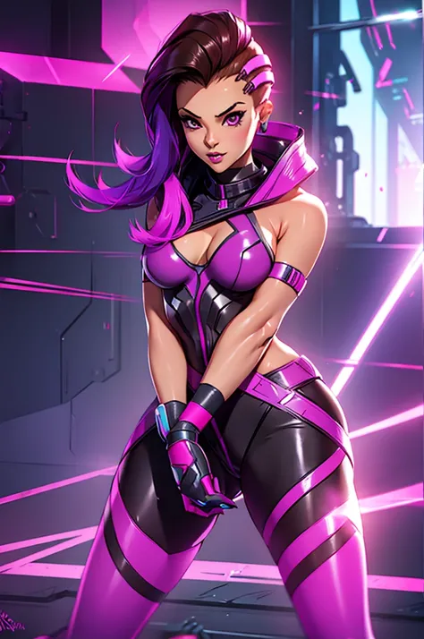 Sombra from overwatch, a woman, pantyhose, sexy, naked,  masturbation 