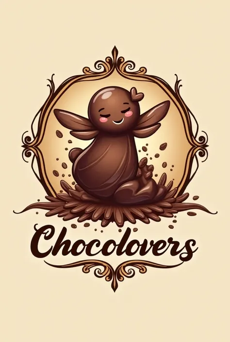 Logo for a pastry shop, the name is chocolovers