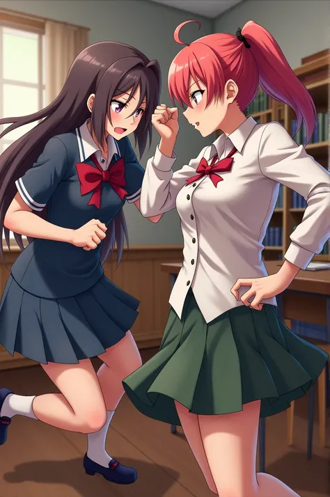 Monika and Natsuki fighting 