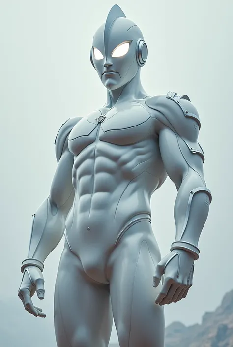 Ultraman with white eye and big abs