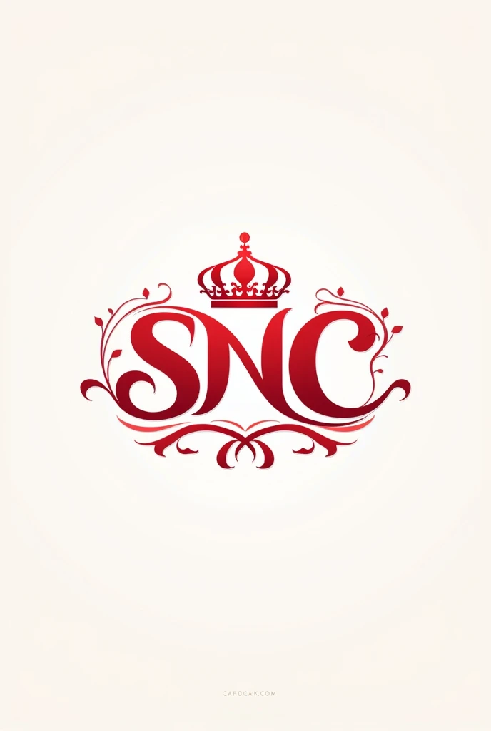 Logo SNC red With ribbons with crown As if it were a brand Less realistic