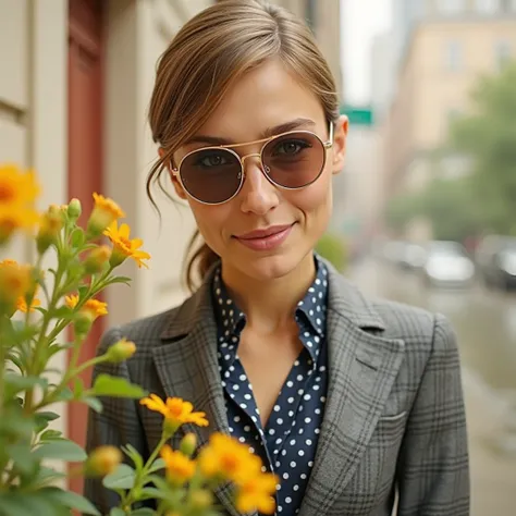 Professional realistic photo cloudy in the rain dressed in very elegant suit