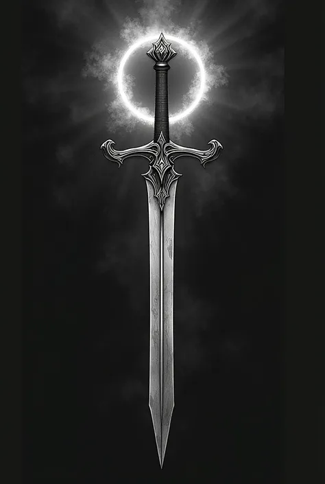 A tattoo idea for a "sword with a halo on top" sketch