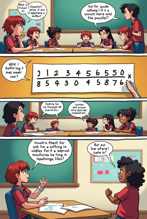 Make me a comic with arithmetic sequence 