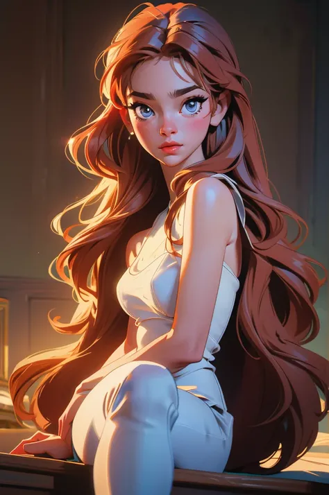 hyperrealistic image maximum quality, perfect masterpiece, perfect work of art, 8k. a young and beautiful sexy nude angel woman posing seated,intricate detailed face and eyes,long wavy hair,elegant pose,angelic look,glowing aura,ethereal atmosphere,(best q...