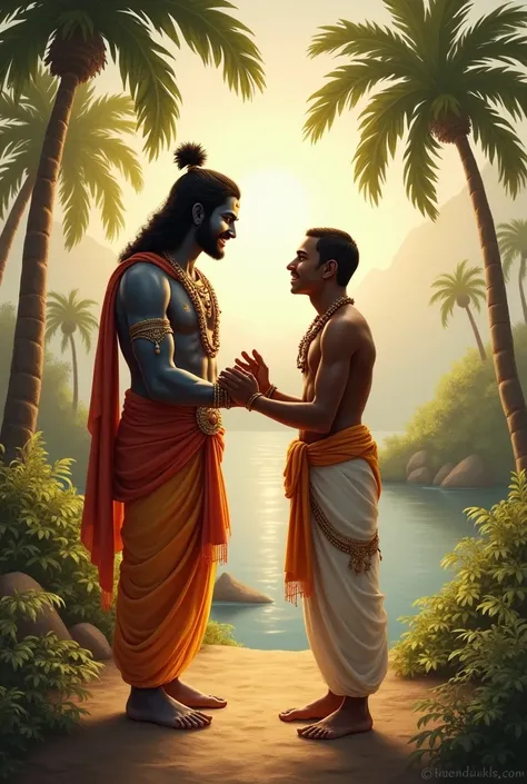 Sudama and Krishna 