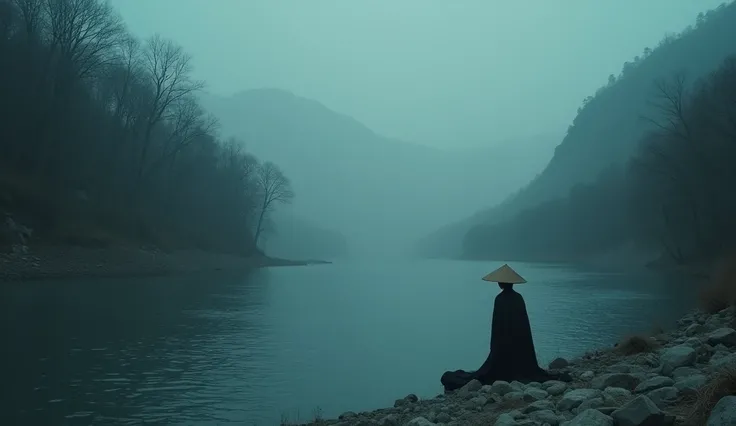 Why hate the desolation after drinking，One sorrow is not enough to unite a river，Chinese style，Sense of atmosphere，Movie storyboard，8K Ultra HD，Photography style