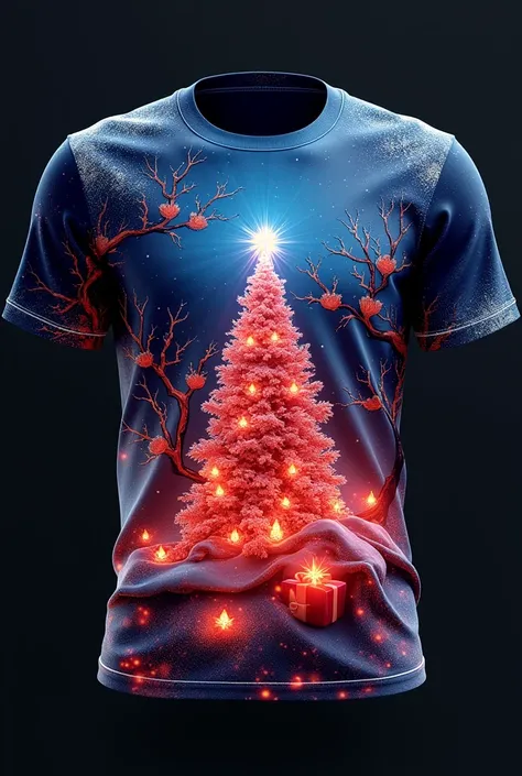 Design Name： Red Magic Christmas 3D Printed T-shirt Design Description： This magical Christmas 3D printed T-shirt combines fantasy elements with Christmas themes，Through unique 3D printing technology，Showing a magical、Exaggerated effect，Let the wearer exud...