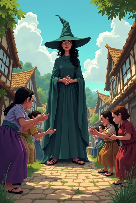 2d Image cartoon, thats why villagers used to obey everything the witch said to please her. What ever the villagers earned. Alage part of it had to if had to be given to the magician. 8k ultra HD quality 