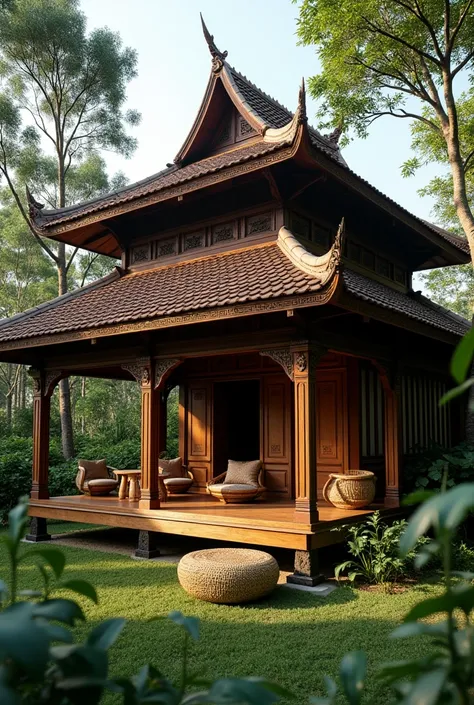 joglo house
With rattan and bamboo furniture 
