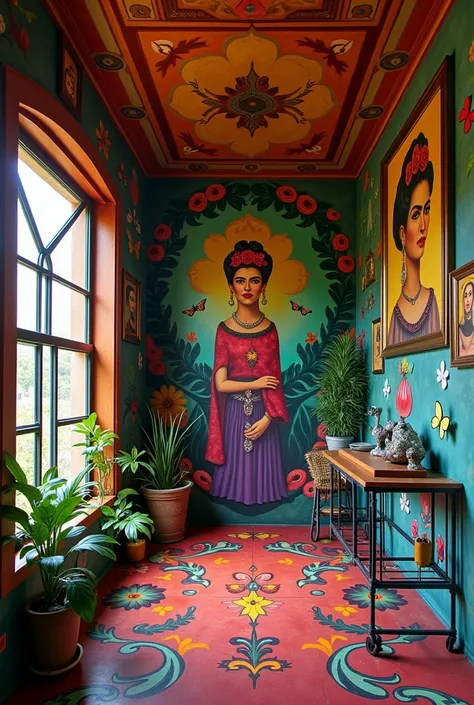 Room painted by Frida Kalho for her inner girl 