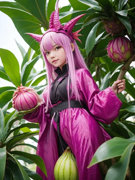 Dragon is a fruit「pitaya」Protecting