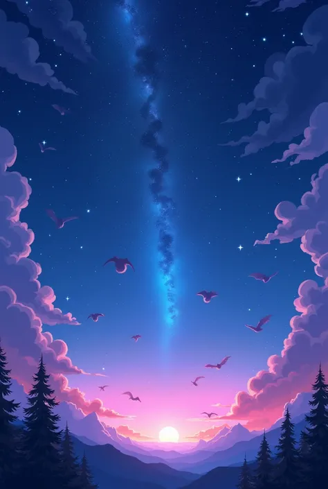 background　Party　Dreamy　Vision　Night Sky　Anime Pop　wallpaper