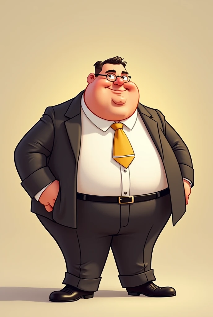 A wealthy fat man Cartoon.