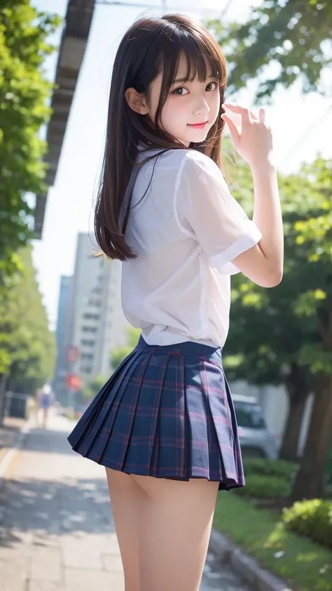 Cute Girls､high school girl､uniform､mini skirt､See-through､Fluttering in the wind