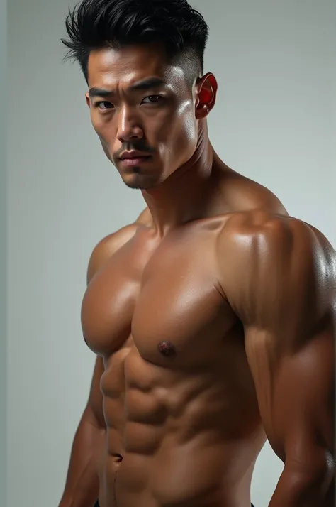 Hot handsome asian guy with sixpack