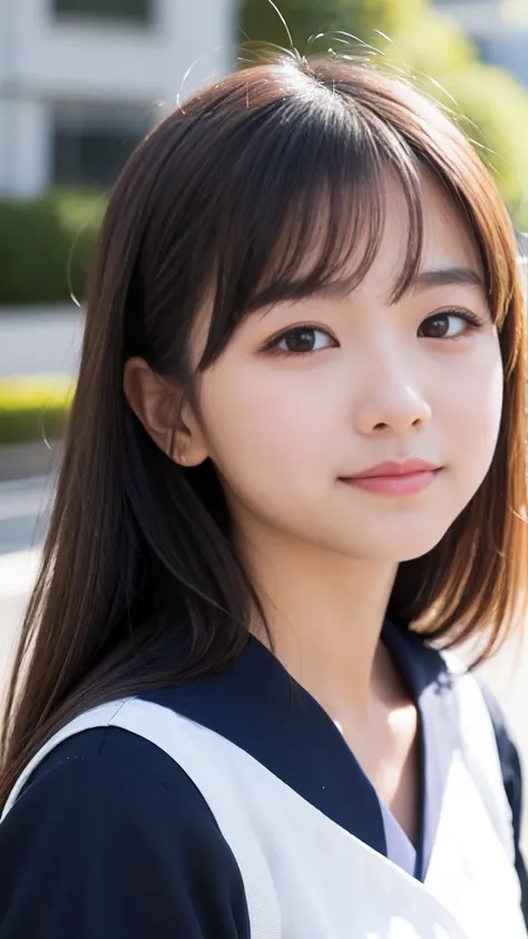 ((cute 10 year old japanese))、on the road、highly detailed face、pay attention to the details、double eyelid、beautiful thin nose、sh...