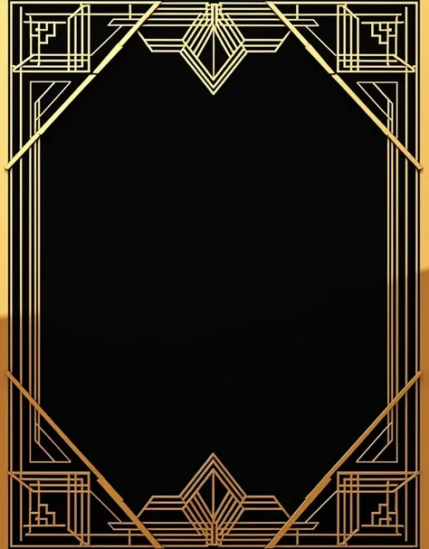 Typography Poster, Art Deco, gold, black, Geometric pattern, Luxury, elegant, Grams