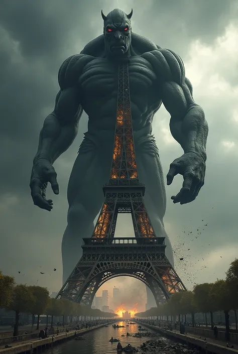 Giant who tears down the Eiffel Tower 