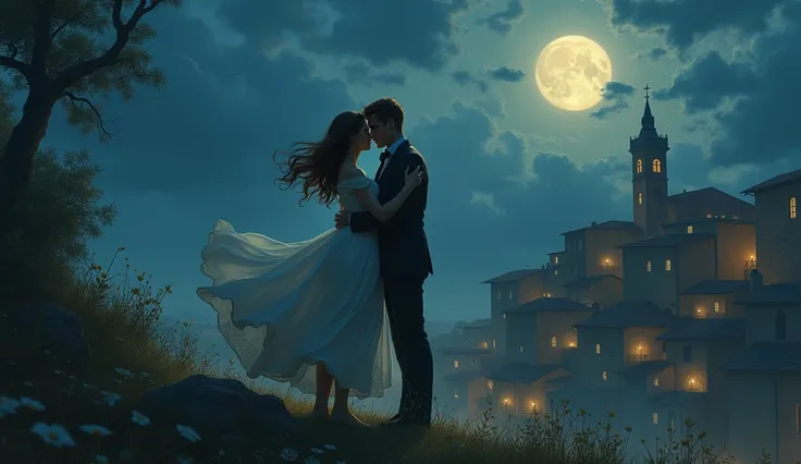 Tears glistened in Isabellas eyes as she descended to him, her heart full of love. She played a gentle melody, and they danced under the moonlit sky, the town of Verona their silent witness.