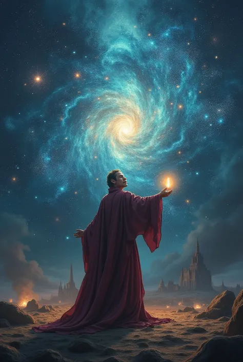 A wizard creating the universe