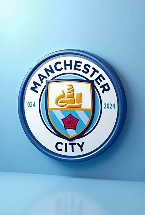 make a modification to the Manchester City football team shield, instead of the team name, put Olympics and instead of the year of foundation, put 2024