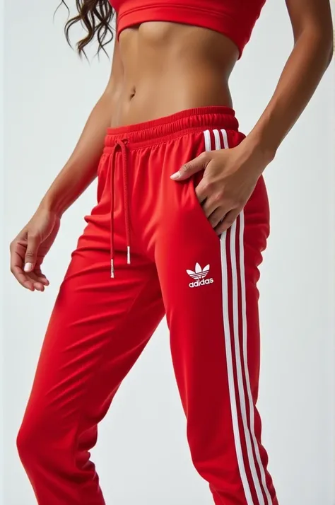 Red pants adidas women 