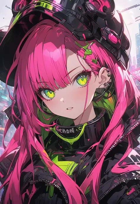 Anime girl with green eyes and neon long hair in black and pink outfit, Bad guy anime 8k, Anime style 4k, Anime Cyberpunk Art, Best Anime 4K Konachan Wallpapers, Anime Wallpaper 4K, Anime Wallpaper 4K, anime art wallpaper 8 k, Anime Art Wallpaper 4K, Anime...