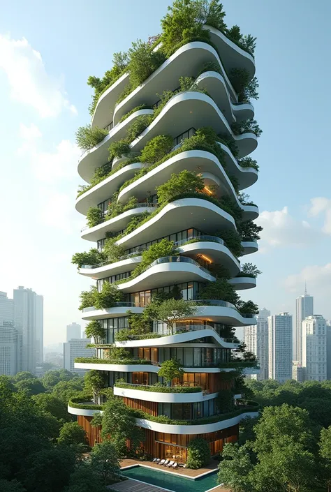 Environmentally friendly high rise building, creative design