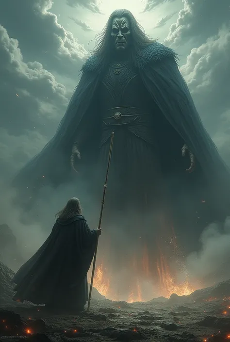 Gandalf , He is fighting with Sauron