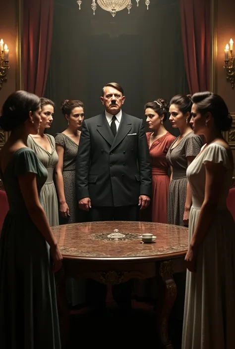 Hitler with 6 women
