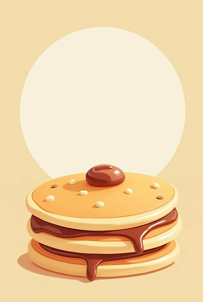 cute 2D pancake image with circle frame
