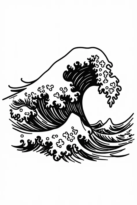 Wave and vibe  png black and white ONLY outline  