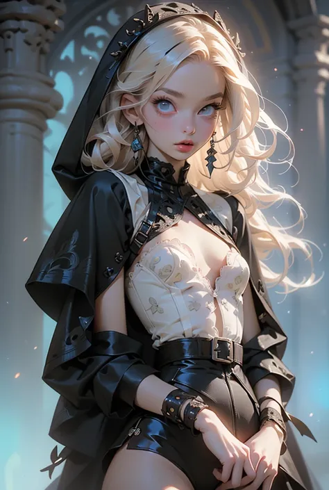 (((masterpiece, of the highest quality, super detailed))), (a witch belonging to an occult order of knights), (a knight crossed with a witch), Victorian era inspired, ((minimal but intricate beautiful armour)), Fluttering lace flared dress with frilly pett...