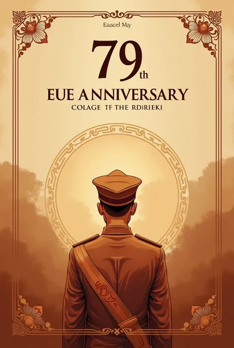 brownish color 79th republic anniversary poster image 