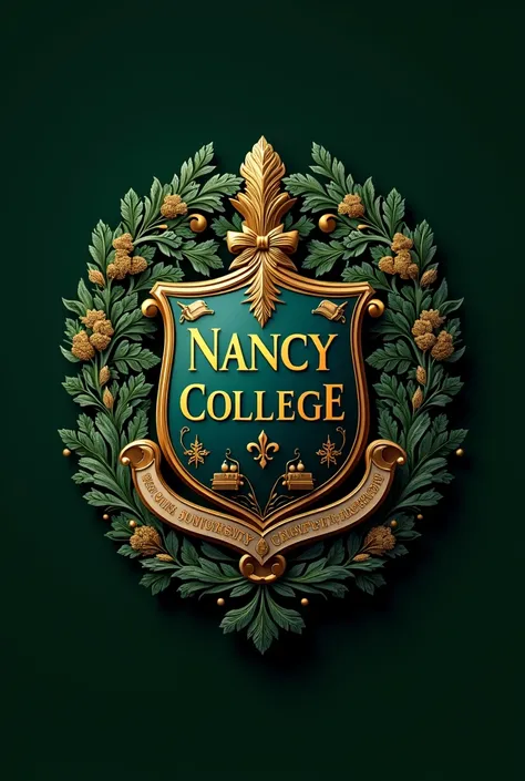 The logo of a fictional American university called Nancy College