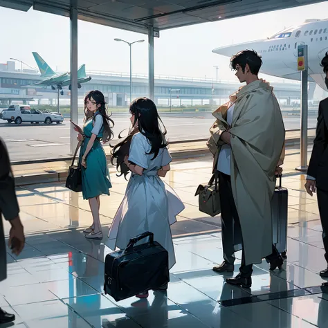 Two Tamil couples meet outside the airport 