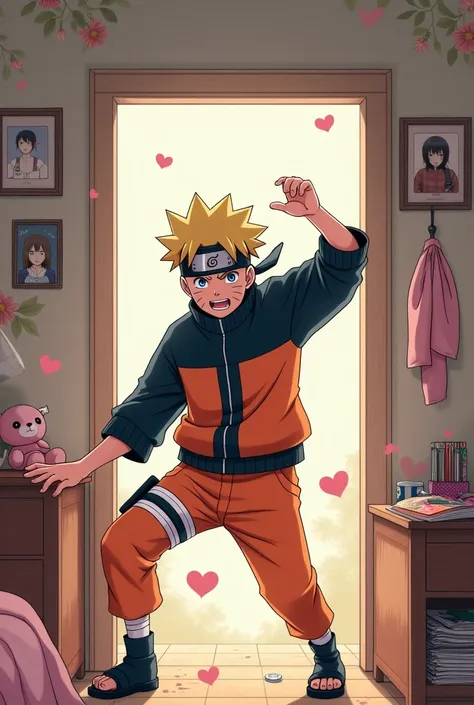 Uzumaki Naruto invades Sakura Haruno&#39;s room.