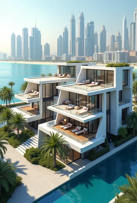 dubai houses from an isometric perspective