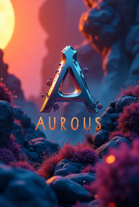 A youtube channel banner which says the name "Aurous" and subscribe 
