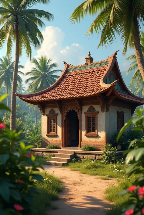 A background scene of old indian house