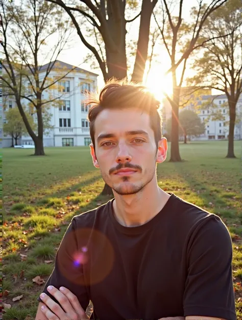 Create a photo with my face, black t-shirt and arms crossed