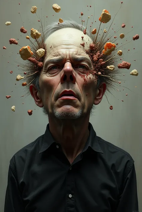 Man with exploding head 