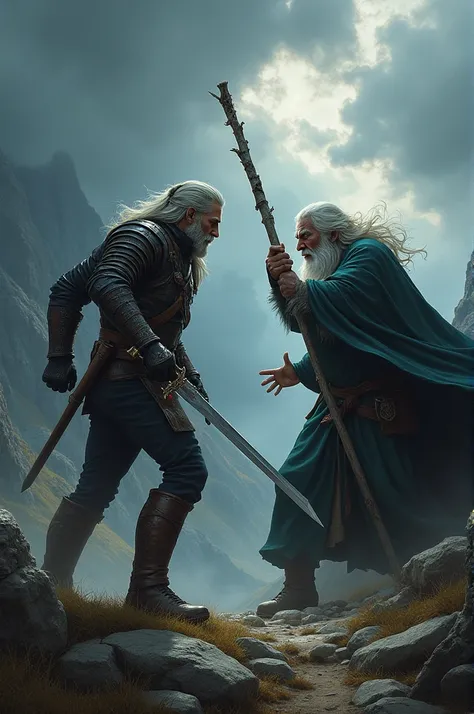 Gerald of Rivia fighting Gandalf 