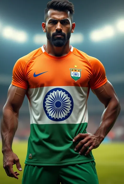 Front side Indian national flag Indian flag jersey number 99 with Keyrun name 