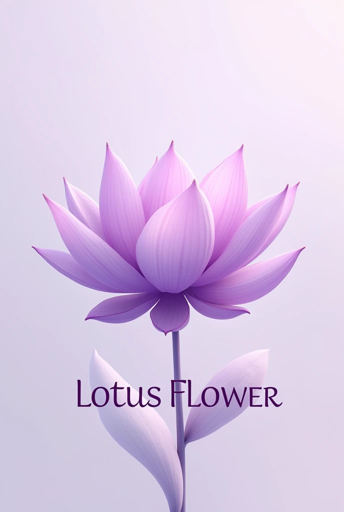 I need to make a logo for my makeup store called Lotus Flower, and the corporate colors are lilac and pastel purple, I need a synthesized lotus flower with the name in Spanish, give it a more feminine font, more options 