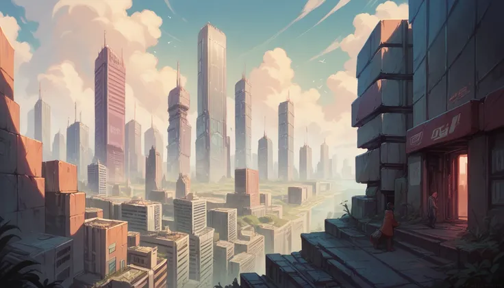  (no people, scenery futuristic city, detailed)