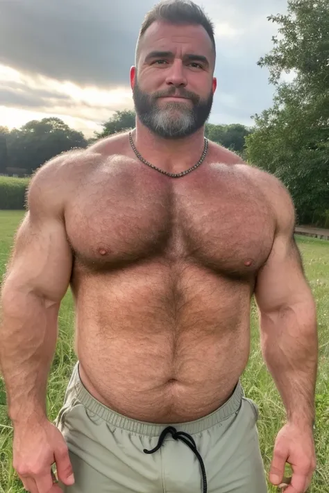 8K HIGH RESOLUTION HDR Very Extremely Realistic Very Detailed High Quality Create a professional studio-style 8K HDR Very Real photograph featuring a middle-aged daddy rugged muscle bears man , burly, very realy detailed hairy, 8K very realistic beared big...