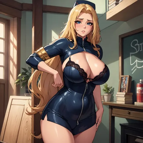 woman with big breasts wearing lingerie showing her body to the screen,8k,voluptuous athletic body,2d,anime,in a room